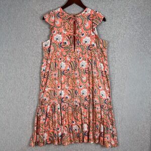 Emerson Fry India Collection Chelsey Floral Angel Sleeveless Mini Dress Size M/L